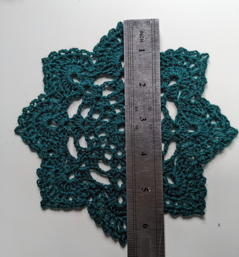 Handmade Crochet Doily – Bottle Green | 6" (16 cm) Diameter