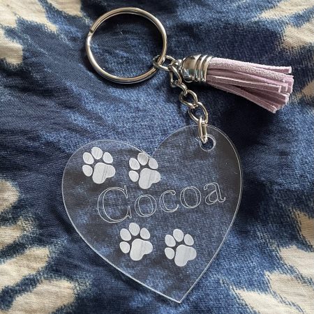 Personalised Keyring with Coloured Tassel of your choosing
