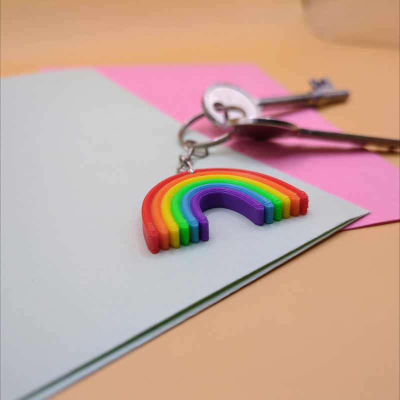 Rainbow Keychain, Pride Keychain, 3D Printed