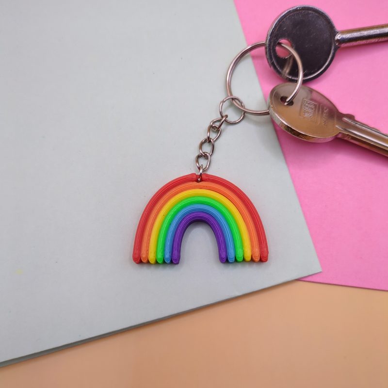 Rainbow Keychain, Pride Keychain, 3D Printed