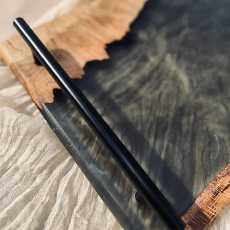 Oak Burr and Smokey Epoxy Serving Tray