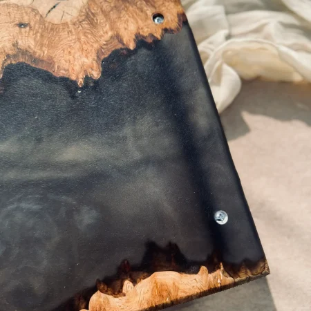 Oak Burr and Smokey Epoxy Serving Tray