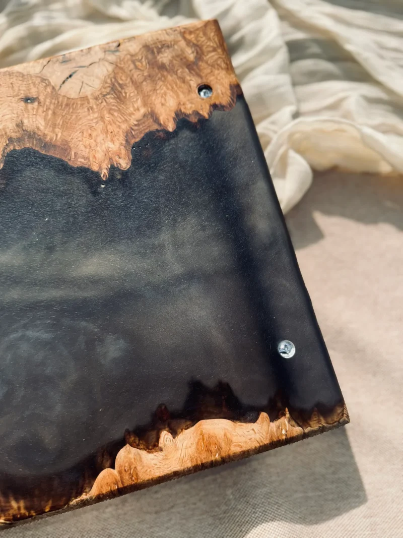 Oak Burr and Smokey Epoxy Serving Tray