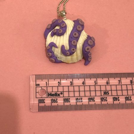 Creature of the deep polymer clay tentacle pendant