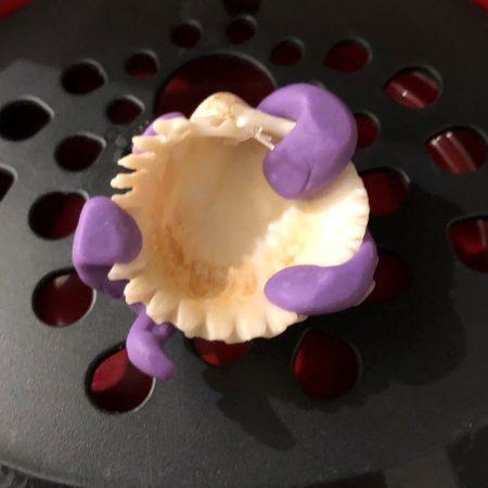 Creature of the deep polymer clay tentacle pendant