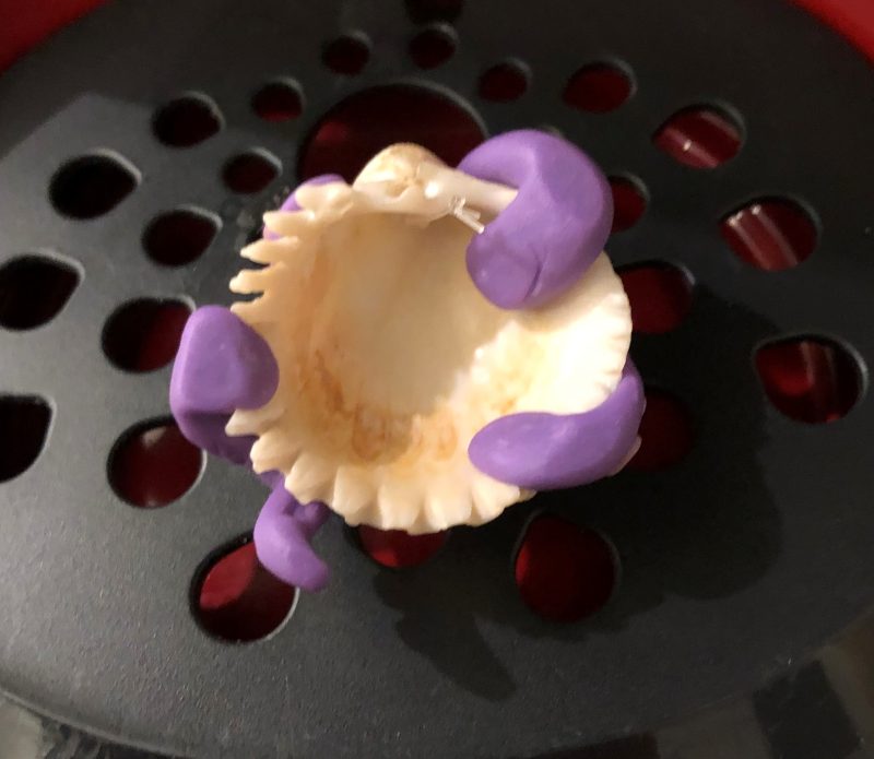 Creature of the deep polymer clay tentacle pendant