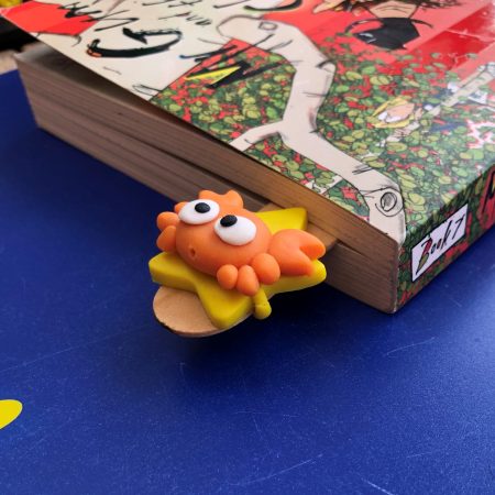 Polymer clay crab bookmark