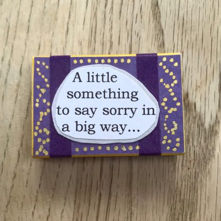 Apology bouquet in a matchbox