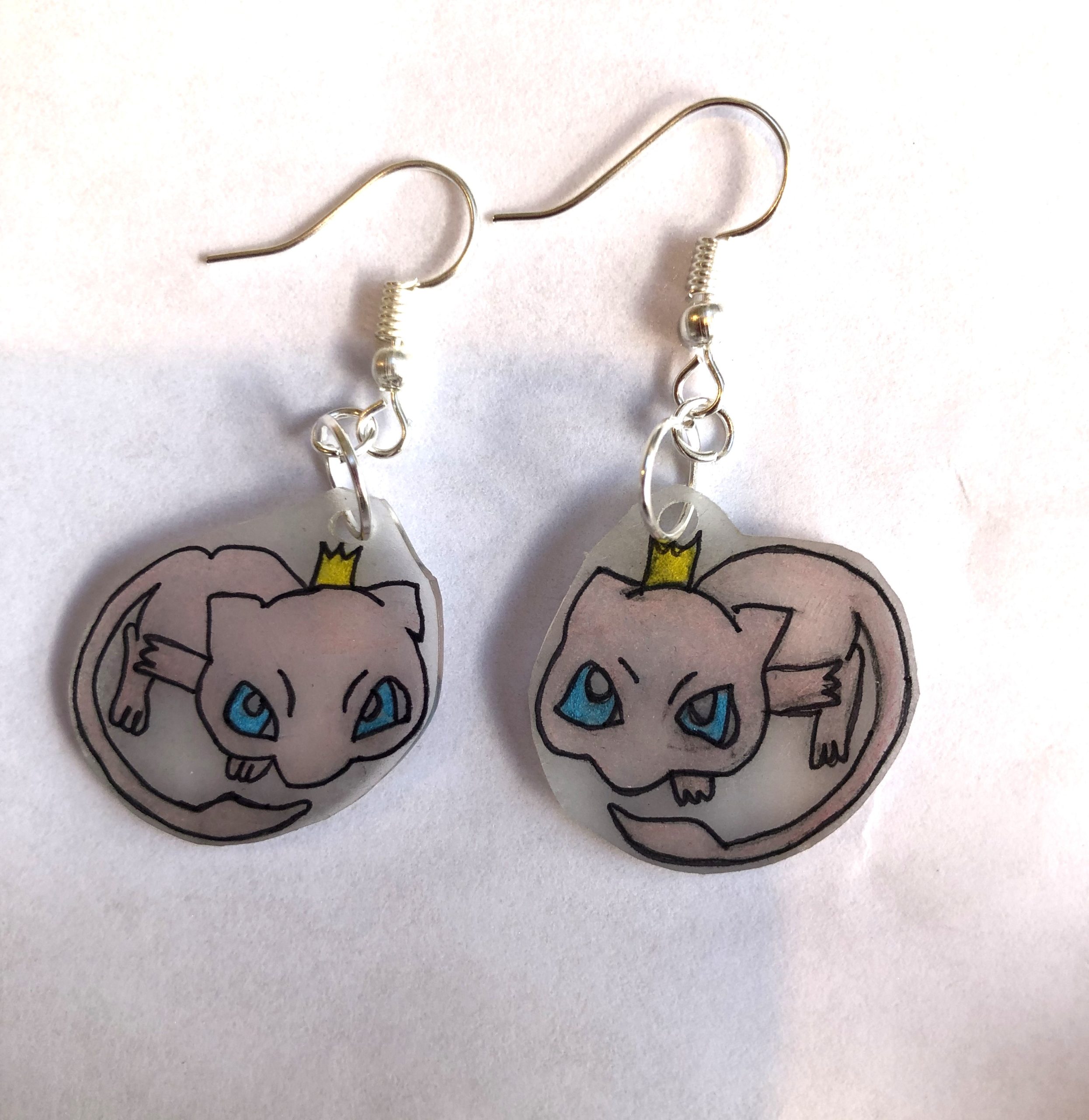 Pokemon MewTwo earrings