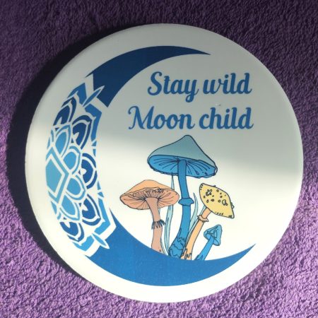 Stay Wild Moon Child ceramic coaster