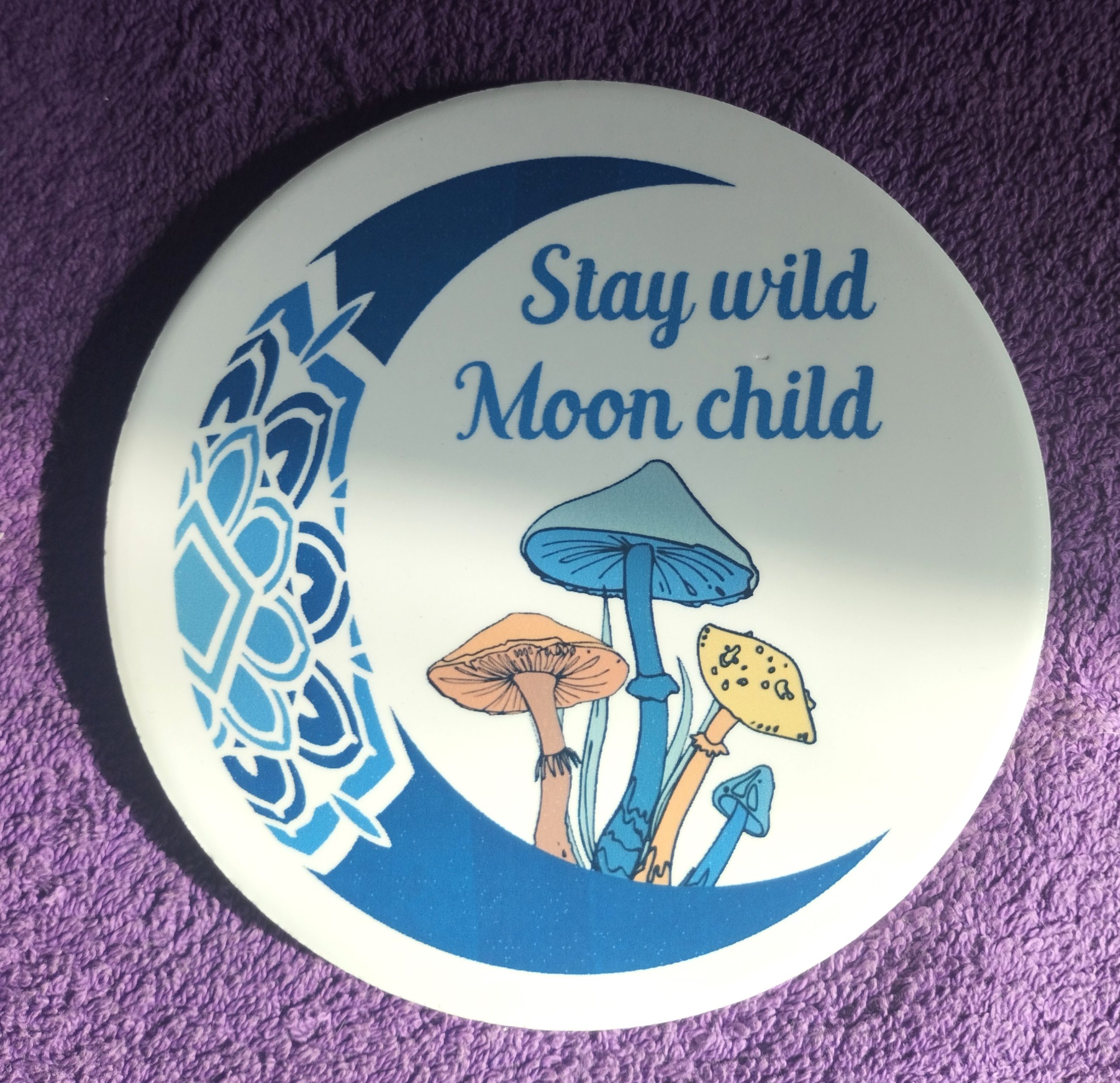 Stay Wild Moon Child ceramic coaster