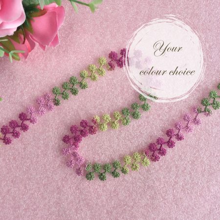 Lace Trim in Shuttle Tatting - Your Colour and Length Choice