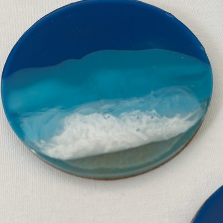 Ocean resin coasters and holder