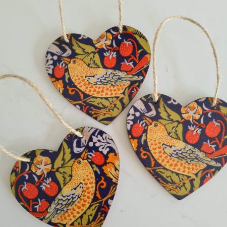 3 William Morris design Strawberry Thief hanging decorations home decor