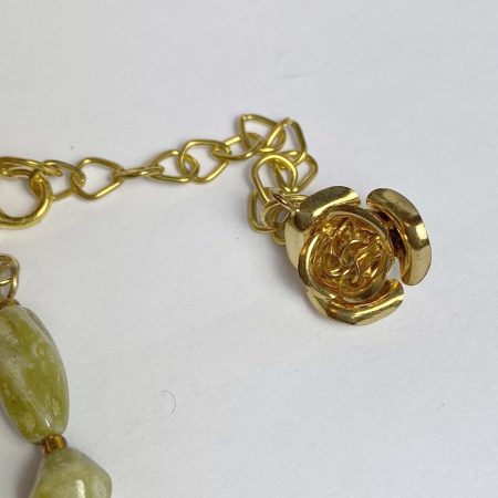 Clearance Necklace Set: Pale green necklace and earrings set
