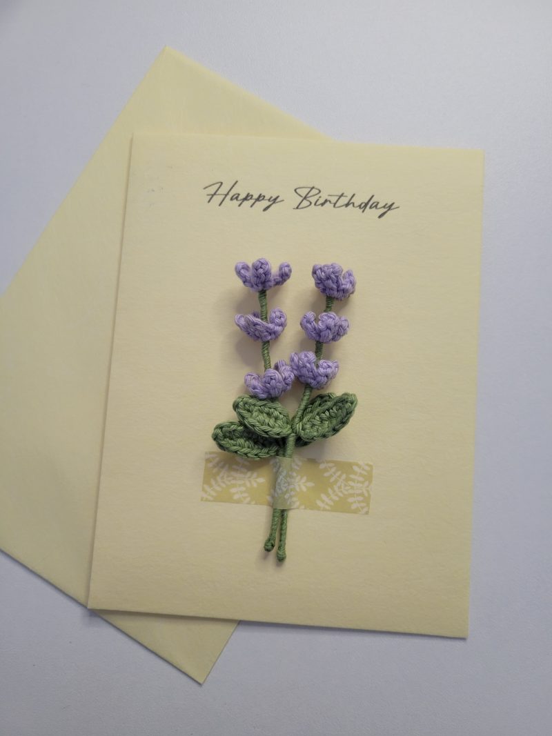 Personalised Lavender Greeting Card