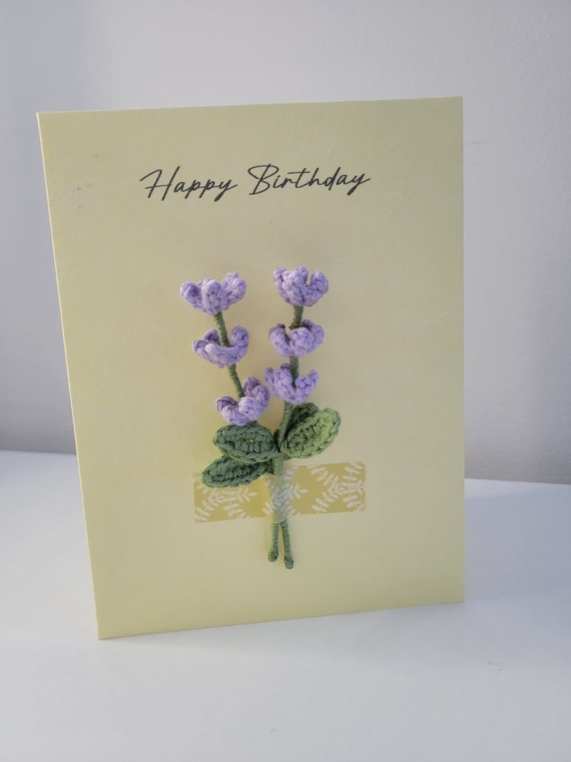 Personalised Lavender Greeting Card