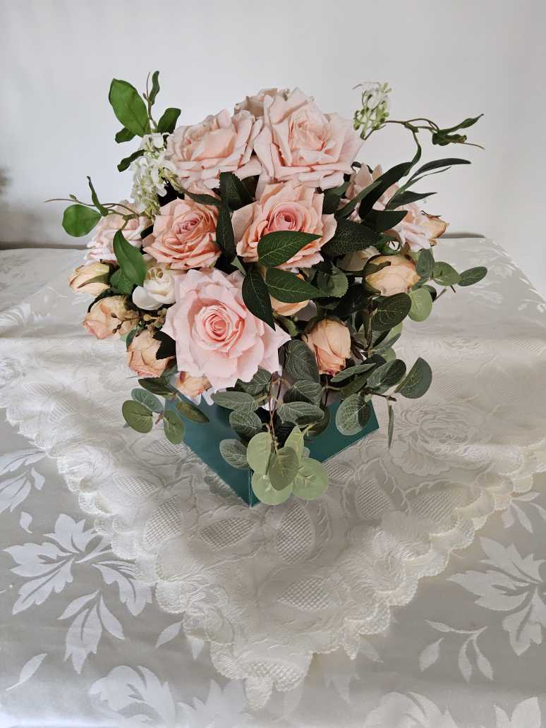 Peach Melba (Faux Floral Arrangement)
