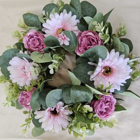 Gerbera Dream (Faux Floral Wreath or Candle Holder)
