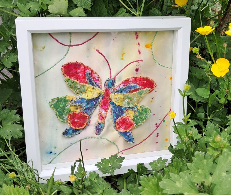 Butterfly design handcrafted framed picture