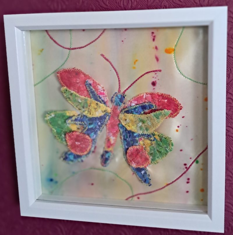 Butterfly design handcrafted framed picture