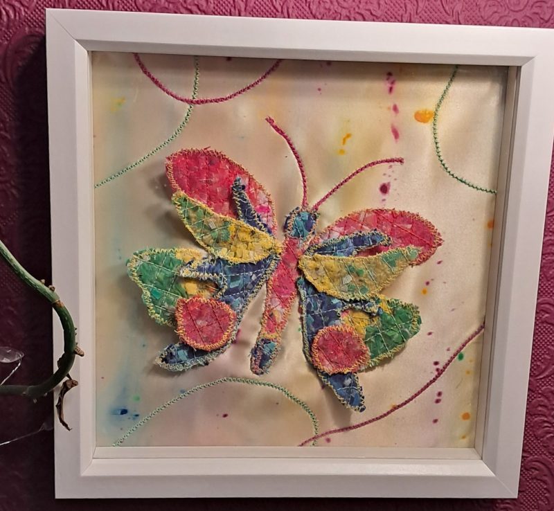 Butterfly design handcrafted framed picture
