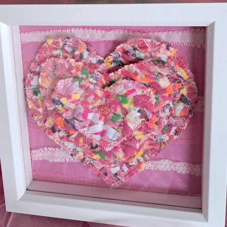 Pink Hearts Design framed picture