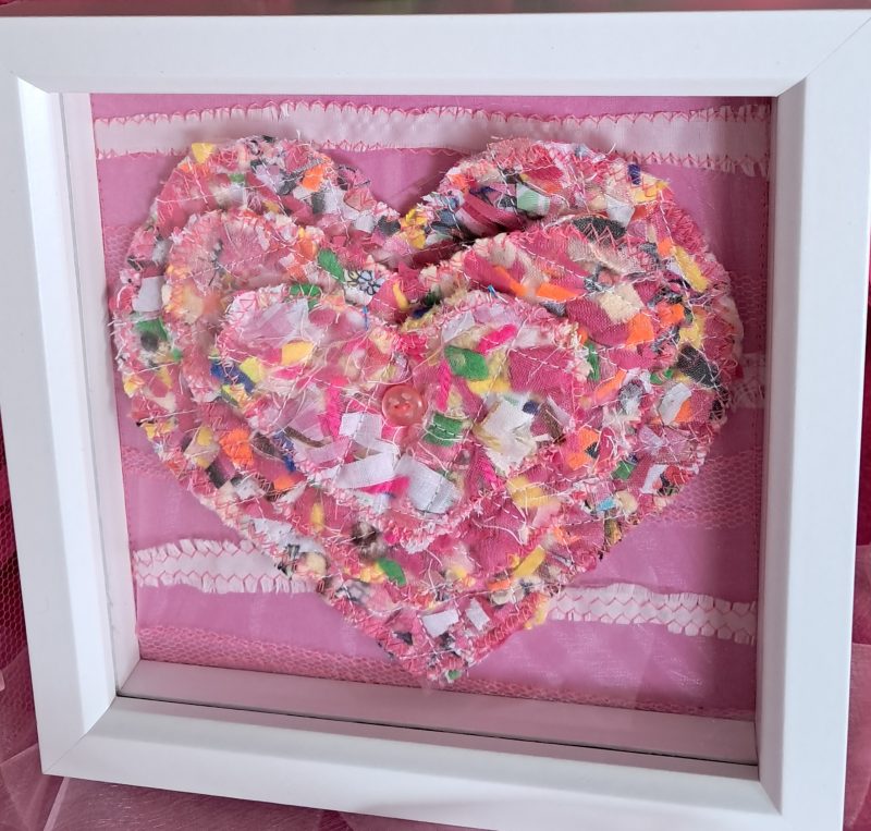 Pink Hearts Design framed picture