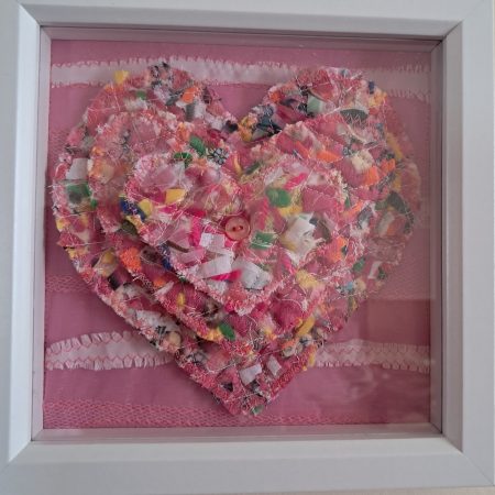 Pink Hearts Design framed picture