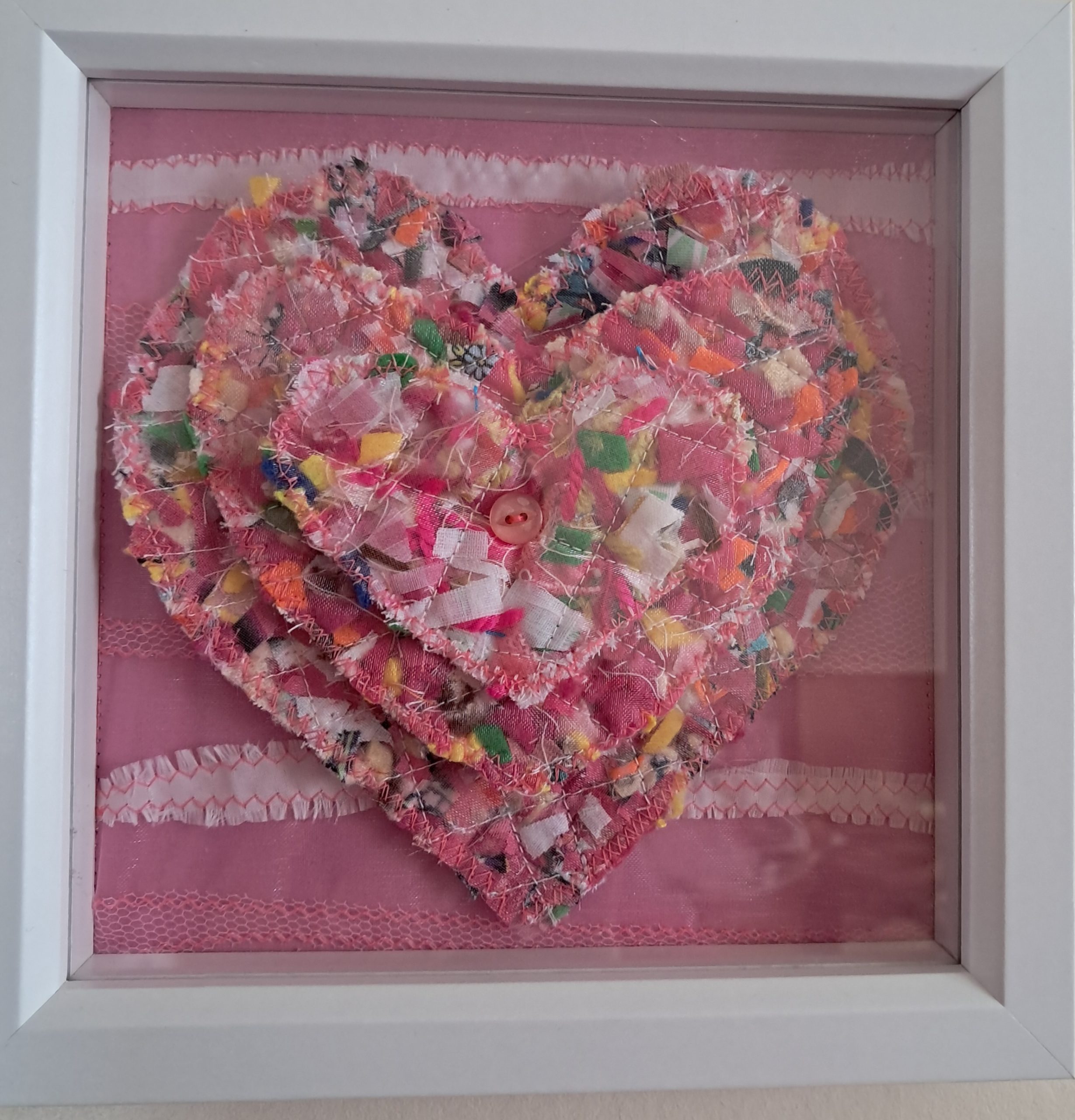 Pink Hearts Design framed picture