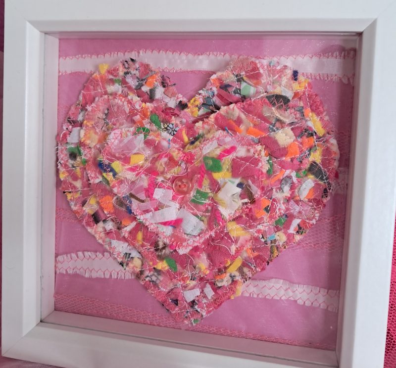 Pink Hearts Design framed picture