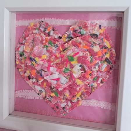 Pink Hearts Design framed picture