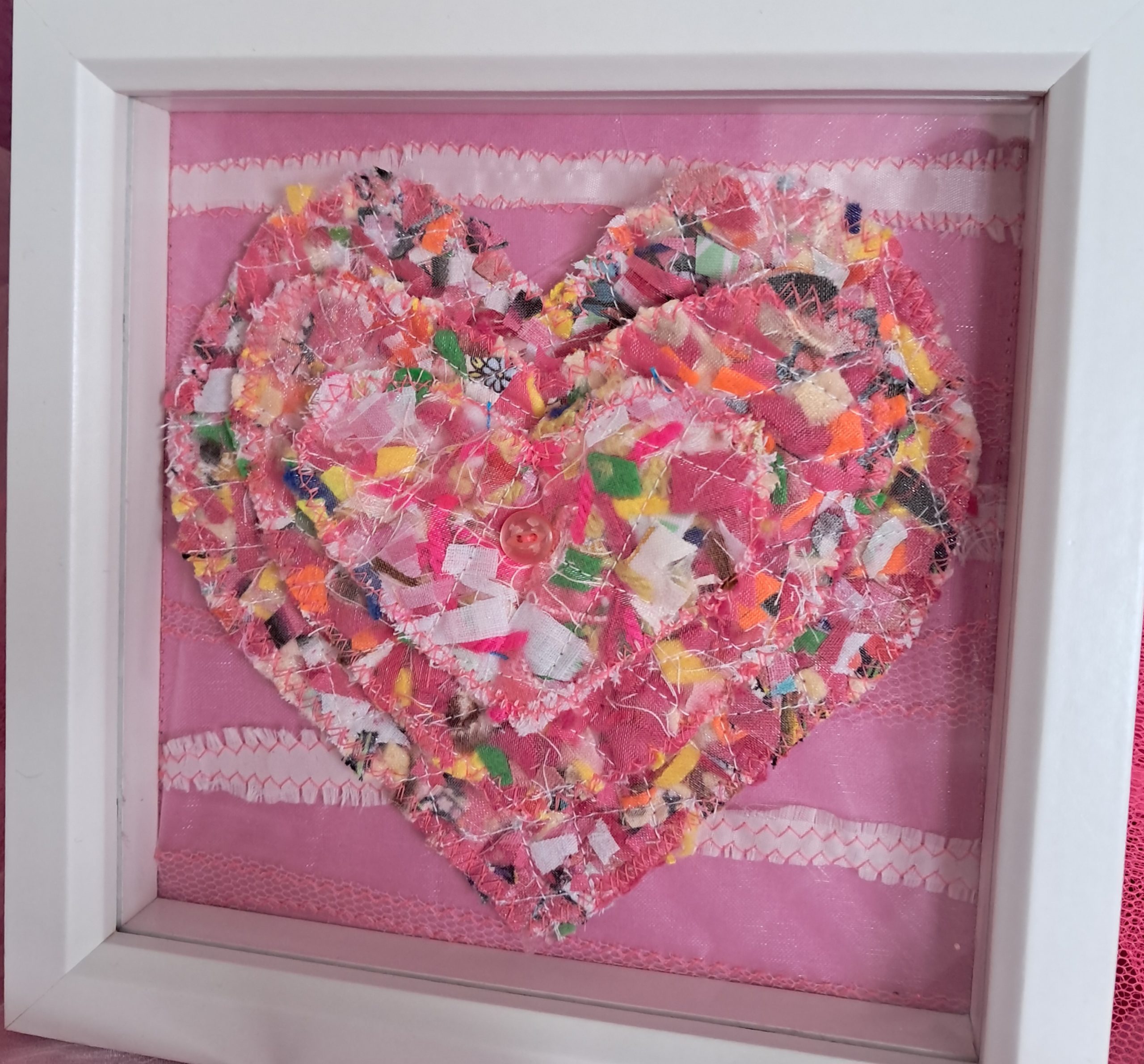 Pink Hearts Design framed picture