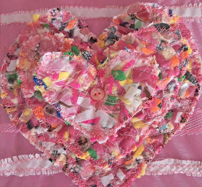 Pink Hearts Design framed picture