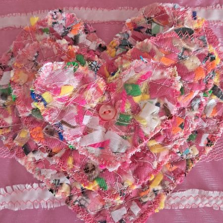 Pink Hearts Design framed picture