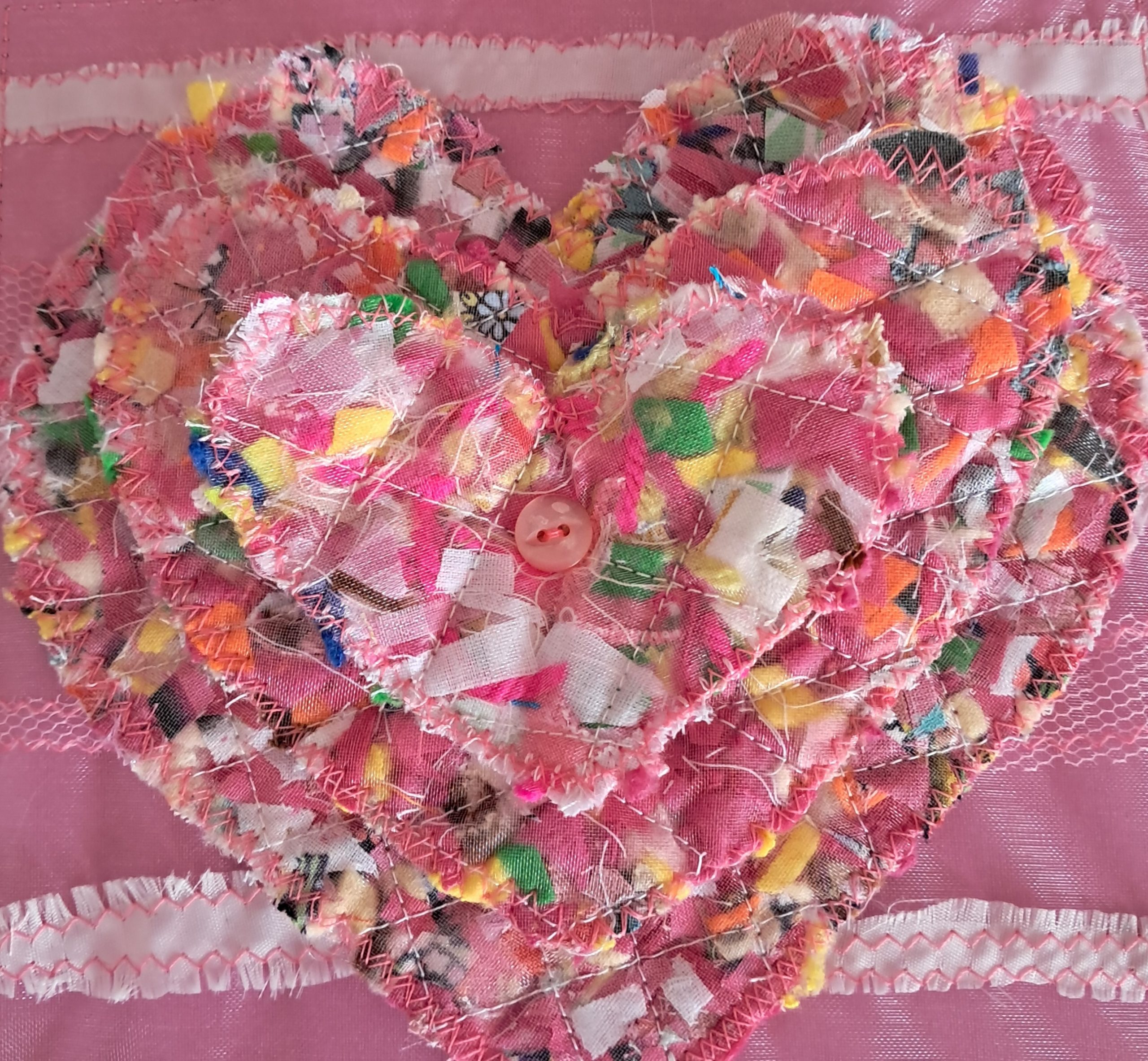 Pink Hearts Design framed picture