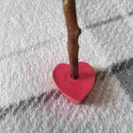 Red ring holder, ring stacker, functional, pleasing, heart, bedside, kitchen, living room, hallway,