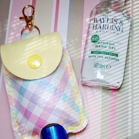 Faux Leather Sanitizer case / holder handmade