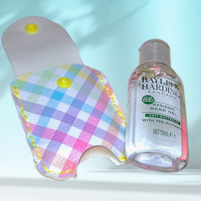 Faux Leather Sanitizer case / holder handmade