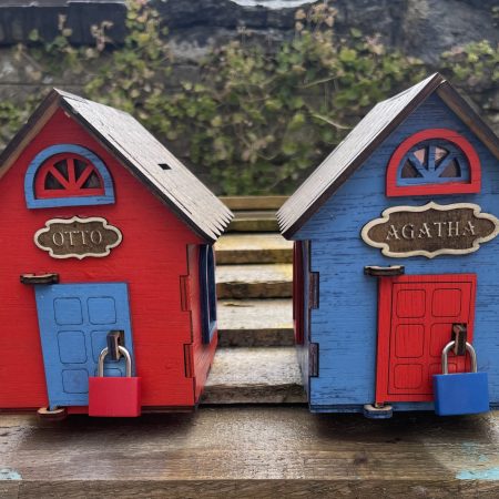 Personalised cottage money box.