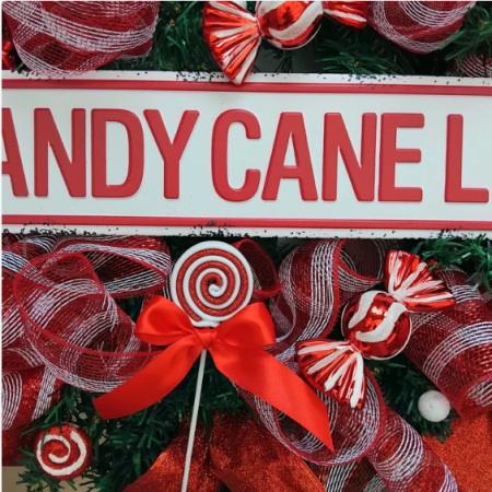 Handmade Candy Cane Swiral Lollipop,Red & White Sweets Christmas Tree Decoration 🍭