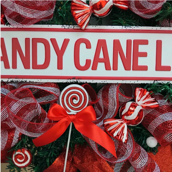 Handmade Candy Cane Swiral Lollipop,Red & White Sweets Christmas Tree Decoration 🍭