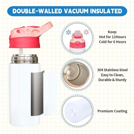 🐮 “Daisy Moo” Cow Print Kids Tumbler – Pink & Black Floral Cow Design