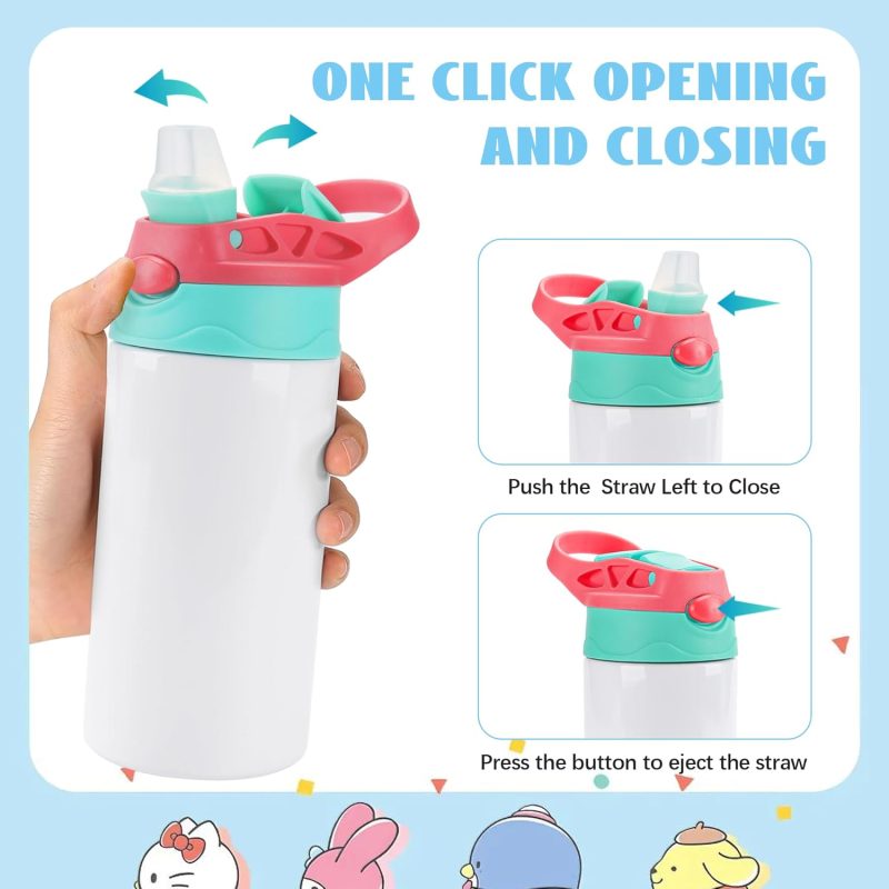 🐮 “Daisy Moo” Cow Print Kids Tumbler – Pink & Black Floral Cow Design