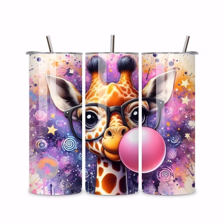 20oz Giraffe Tumbler – Safari Animal Lover Gift