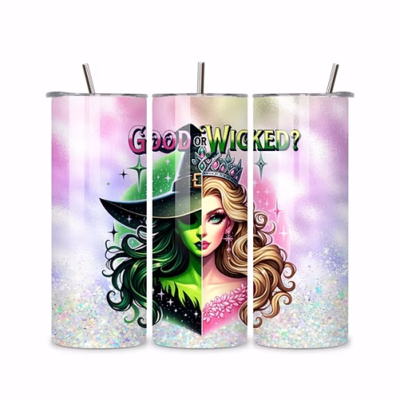 20oz Good/Wicked Witch Tumbler – Magical Reversible Design