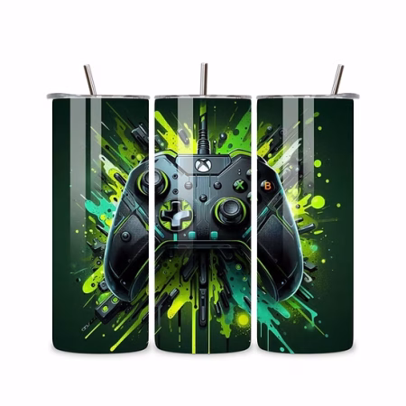 20oz Gamer Tumbler – Video Game Controller Design for Gamers