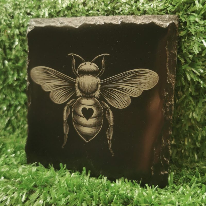 Honeybee Slate Coaster, Nature, Tea, Coffee, Drinks