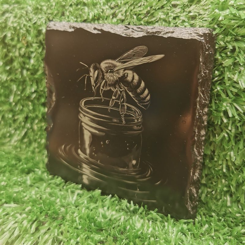 Honeybee Slate Coaster, Nature, Tea, Coffee, Drinks