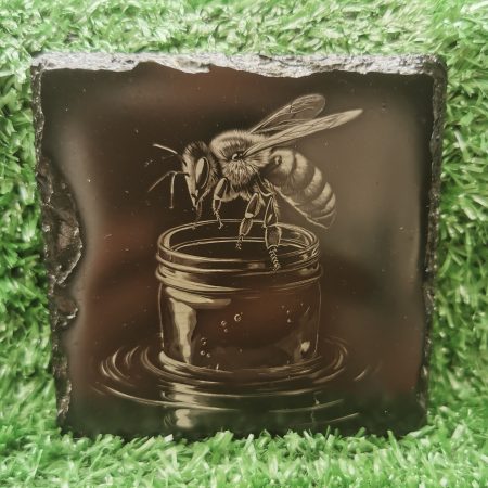 Honeybee Slate Coaster, Nature, Tea, Coffee, Drinks